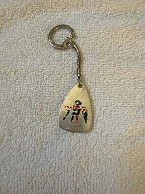 VINTAGE ZUNI NEW MEXICO ALUMINUM KEY CHAIN